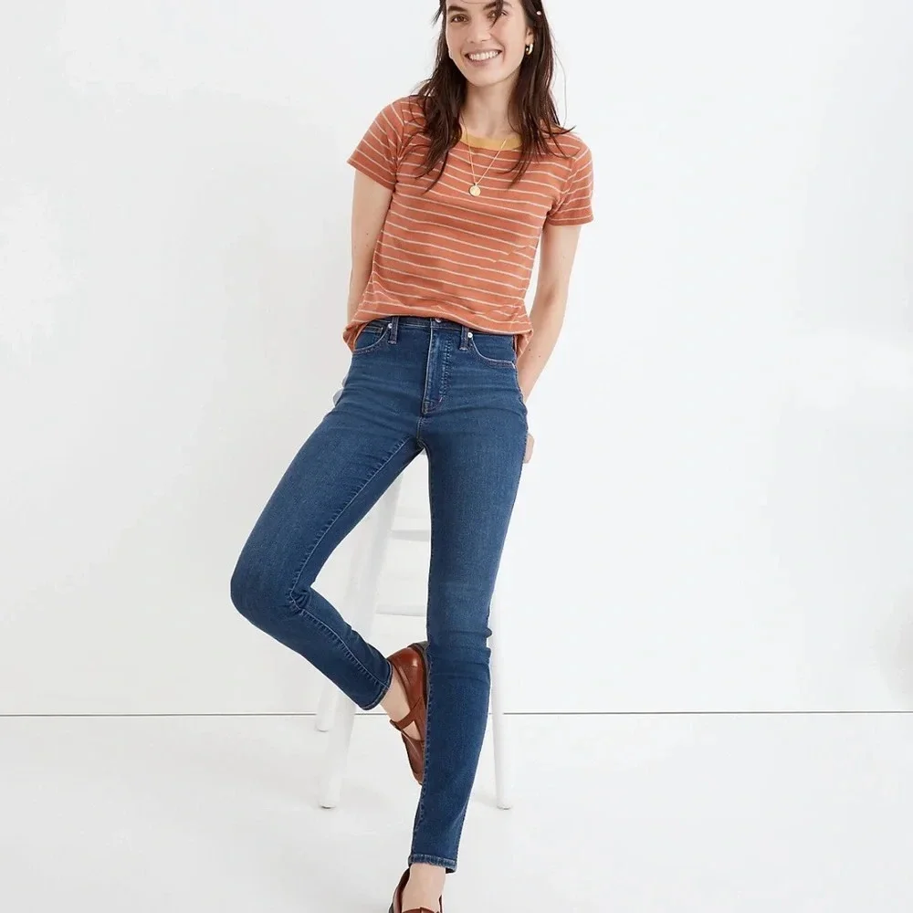 Madewell NWOT 10" High-Rise Skinny Jeans in Coronet Wash Size 27 - Picture 1 of 5